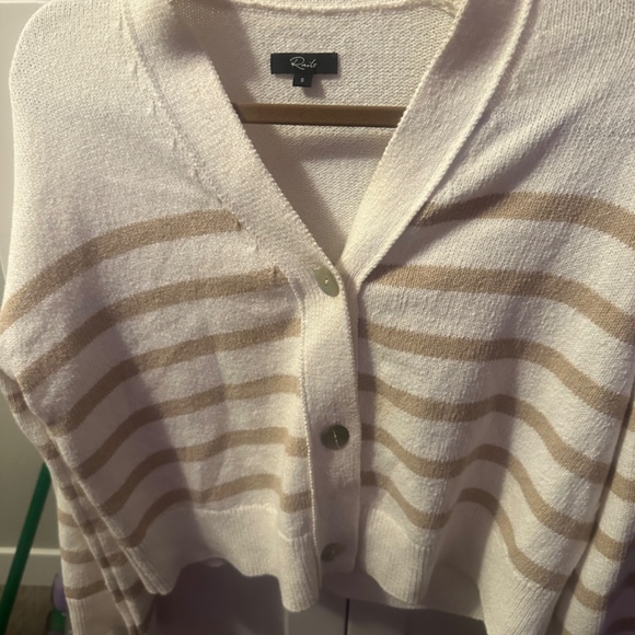 Rails Geneva Stripe Cotton Blend Cardigan women’s sweater size small - Picture 2 of 8